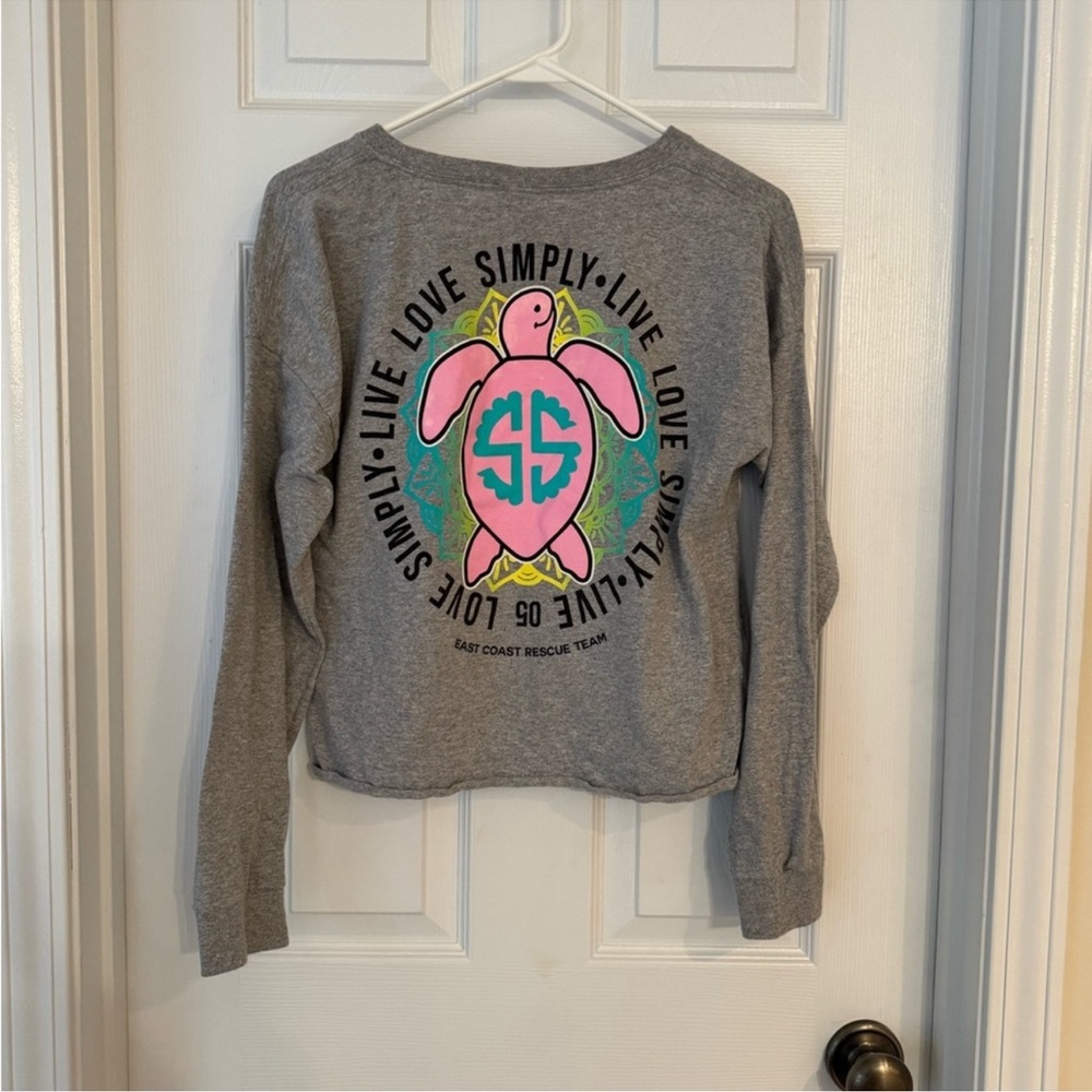 Simply Southern grey cropped tee